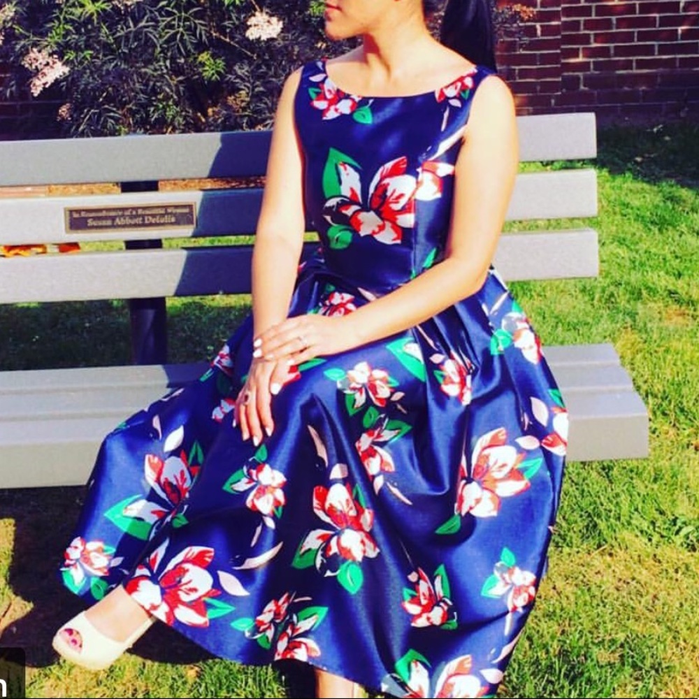 Colorful evening dress